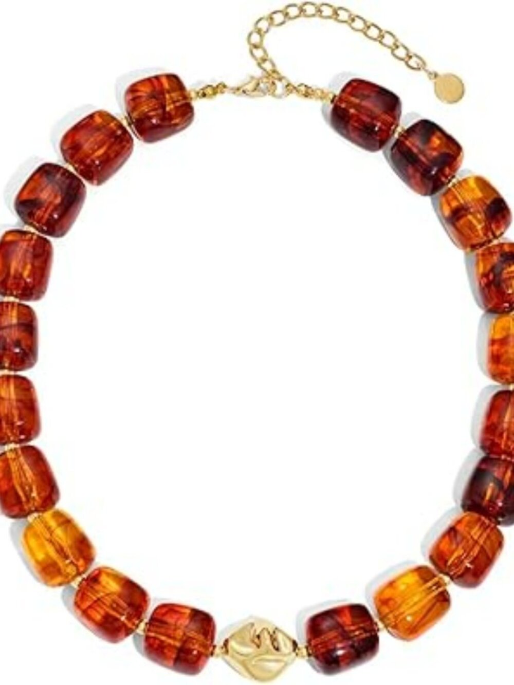 NEW Chunky Necklace‎ Large Square Acrylic Beads Boho Bold Summer Beach
